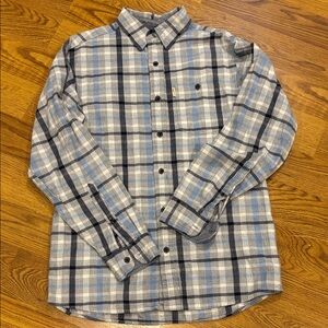 Men's Classic Checkered Button Up Shirt - Navy ,  Light Blue, and White